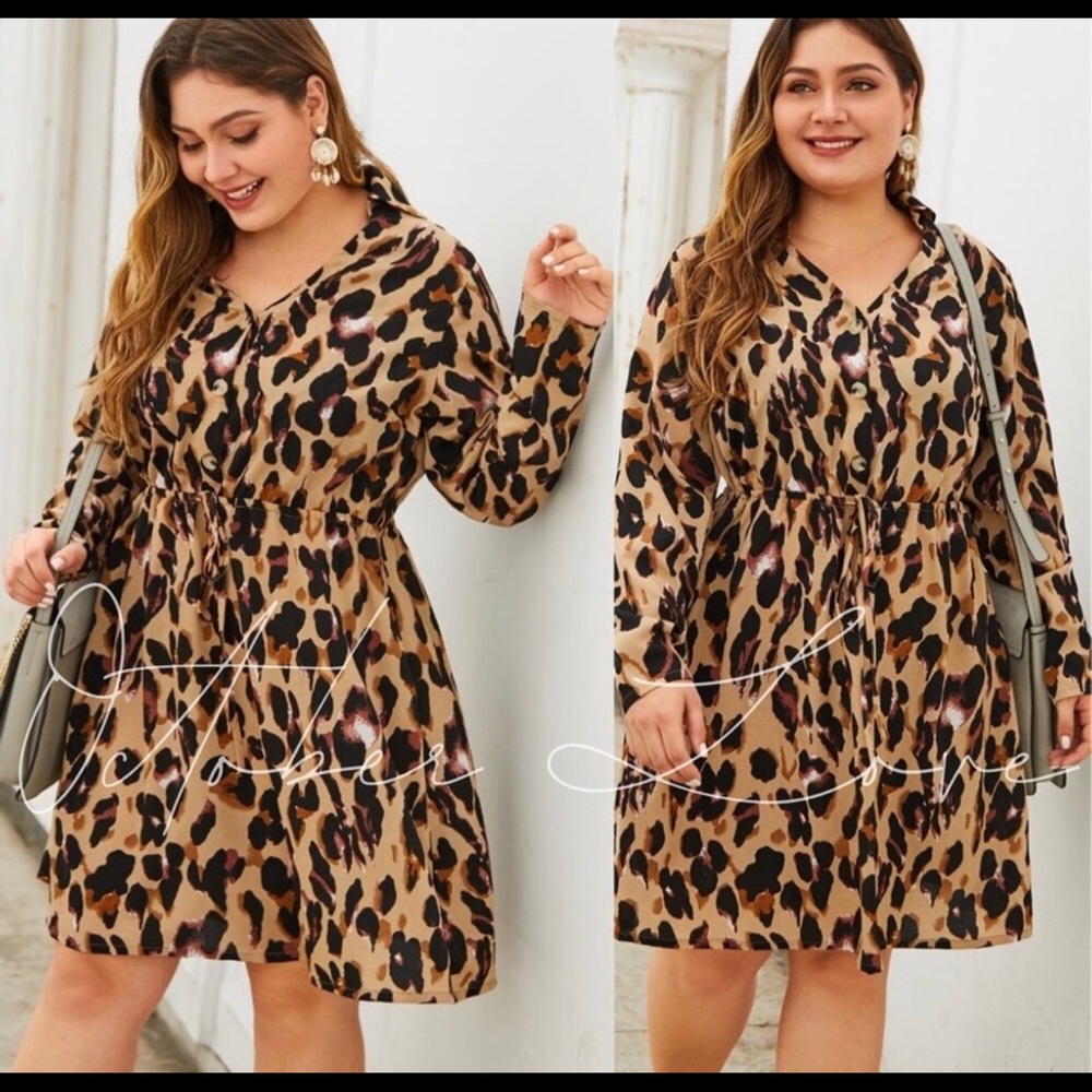 PLUS Size Leopard Dress